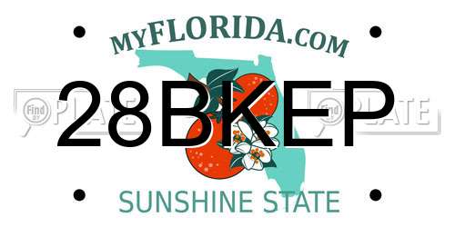 28BKEP Florida License Plate