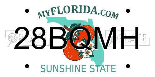 28BQMH Florida License Plate