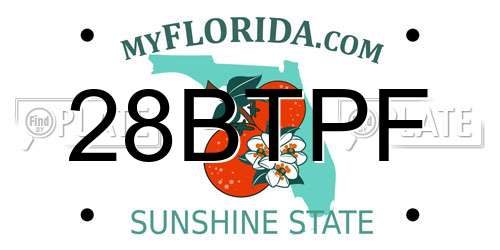 28BTPF Florida License Plate