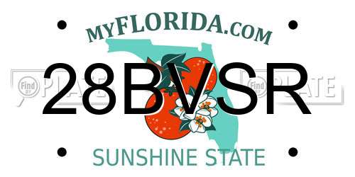28BVSR Florida License Plate