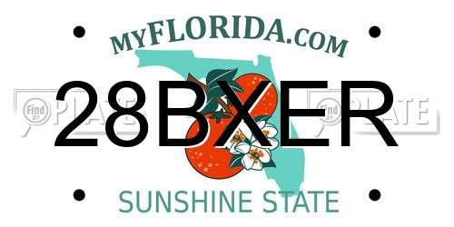 28BXER Florida License Plate