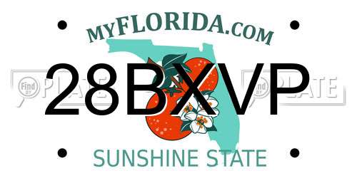28BXVP Florida License Plate