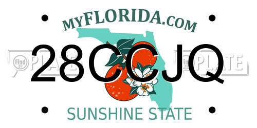 28CCJQ Florida License Plate