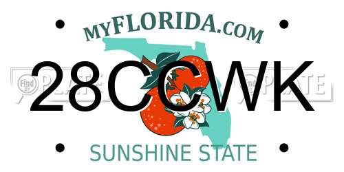 28CCWK Florida License Plate