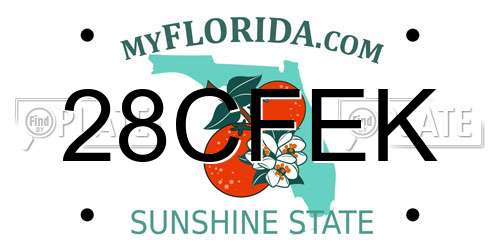 28CFEK Florida License Plate