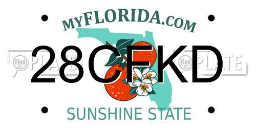 28CFKD Florida License Plate