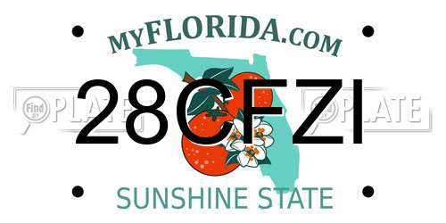 28CFZI Florida License Plate