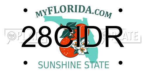 28CIDR Florida License Plate