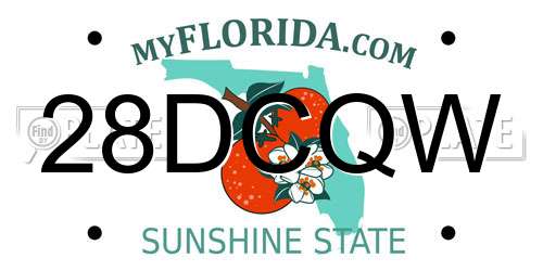 28DCQW Florida License Plate