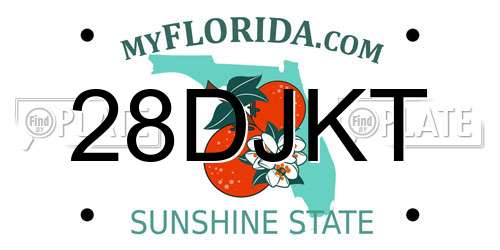 28DJKT Florida License Plate