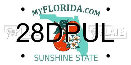 28DPUL Florida License Plate