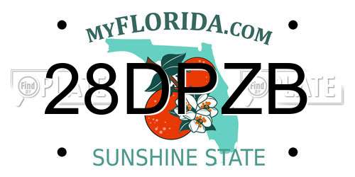 28DPZB Florida License Plate