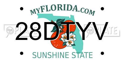 28DTYV Florida License Plate