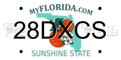 28DXCS Florida License Plate