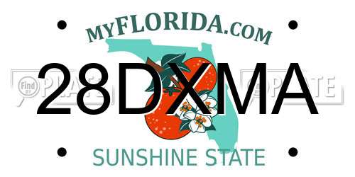 28DXMA Florida License Plate