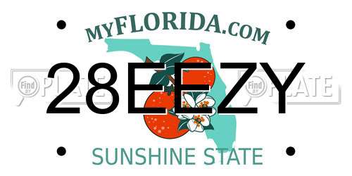 28EEZY Florida License Plate