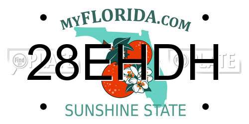 28EHDH Florida License Plate