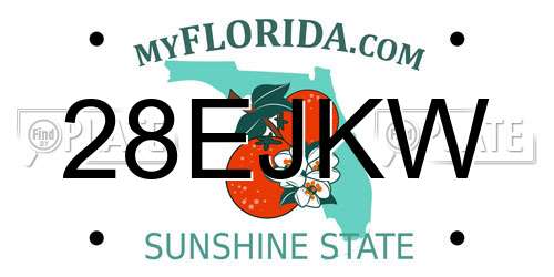 28EJKW Florida License Plate