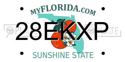 28EKXP Florida License Plate