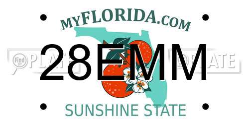 28EMM Florida License Plate