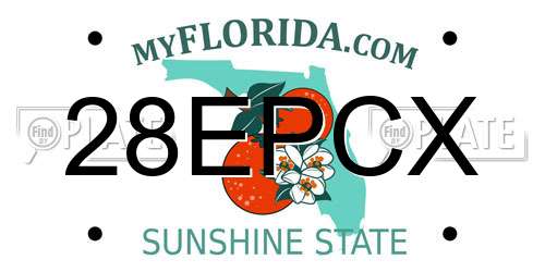 28EPCX Florida License Plate
