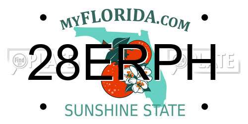 28ERPH Florida License Plate
