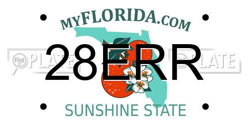 28ERR Florida License Plate