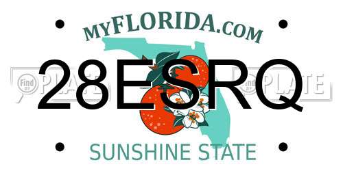 28ESRQ Florida License Plate