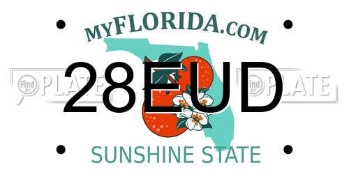 28EUD Florida License Plate
