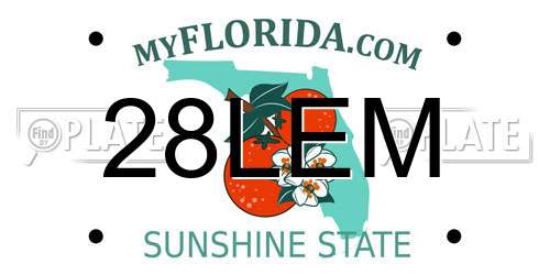28LEM Florida License Plate