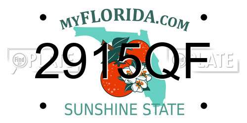 2915QF Florida License Plate