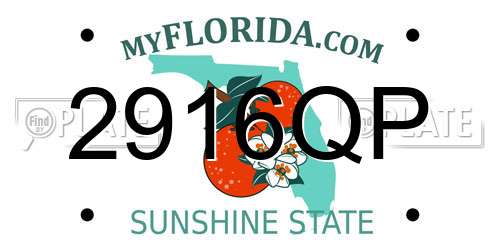 2916QP Florida License Plate