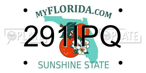 291IPQ Florida License Plate