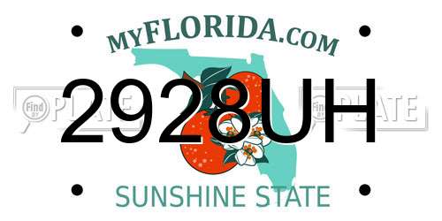 2928UH Florida License Plate