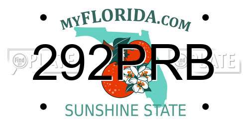292PRB Florida License Plate
