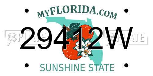29412W Florida License Plate