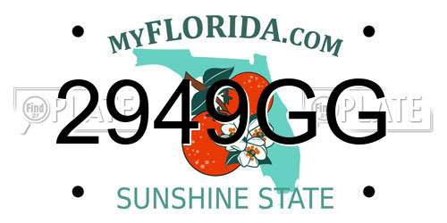 2949GG Florida License Plate