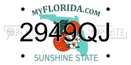 2949QJ Florida License Plate