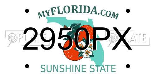 2950PX Florida License Plate