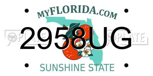 2958UG Florida License Plate