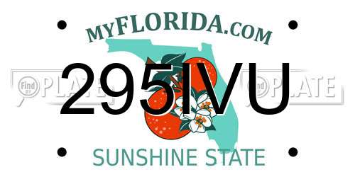 295IVU Florida License Plate