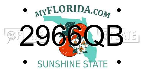 2966QB Florida License Plate