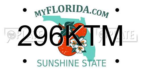296KTM Florida License Plate