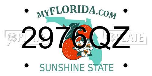 2976QZ Florida License Plate