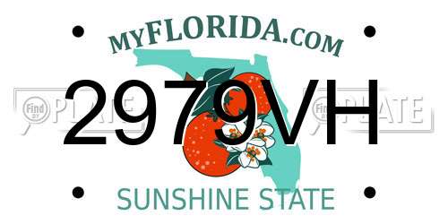 2979VH Florida License Plate