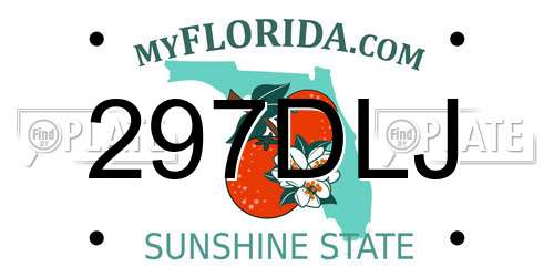 297DLJ Florida License Plate