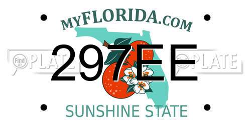 297EE Florida License Plate