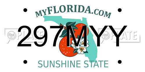 297MYY Florida License Plate