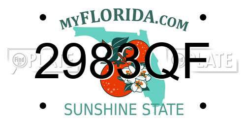 2983QF Florida License Plate