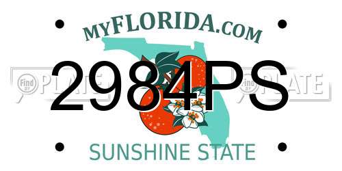 2984PS Florida License Plate